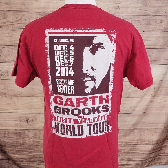 GARTH BROOKS TRISHA YEARWOOD WORLD TOUR ST LOUIS CONCERT BAND COUNTRY T-SHIRT L - Picture 2 of 6